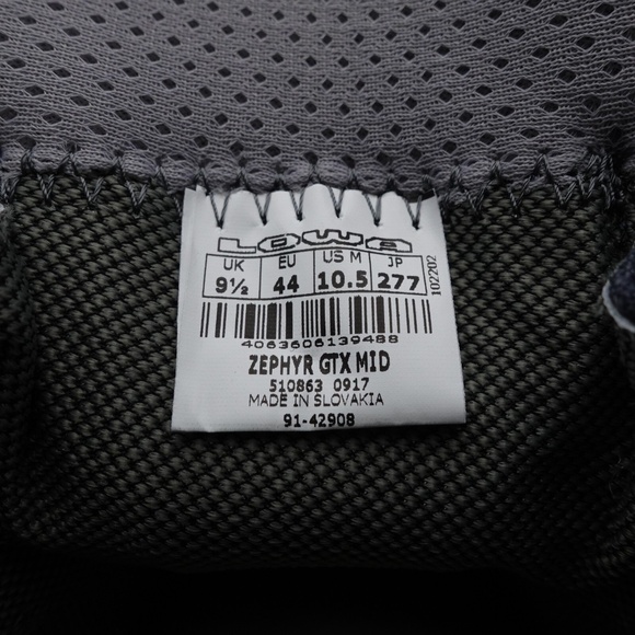 NEW Lowa Zephyr GTX Mid Gore-Tex Waterproof Boots Men's 510863-0917 Steel Blue - Picture 8 of 16